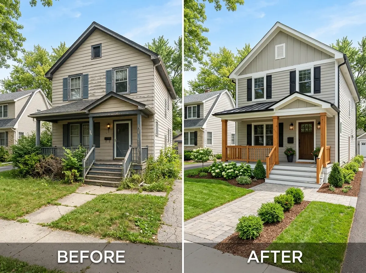 Completed roofing project